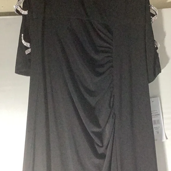 Women MSK Rhinestone Ladder Trim Sleeve Sheath Dress - Picture 6 of 10